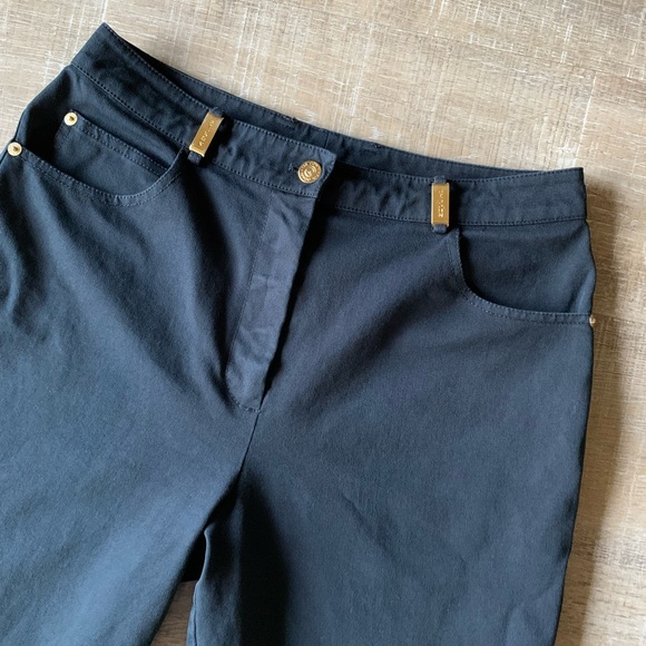 st. john sport women’s black trouser dress pants 6 chino high waist straight leg - Picture 4 of 16